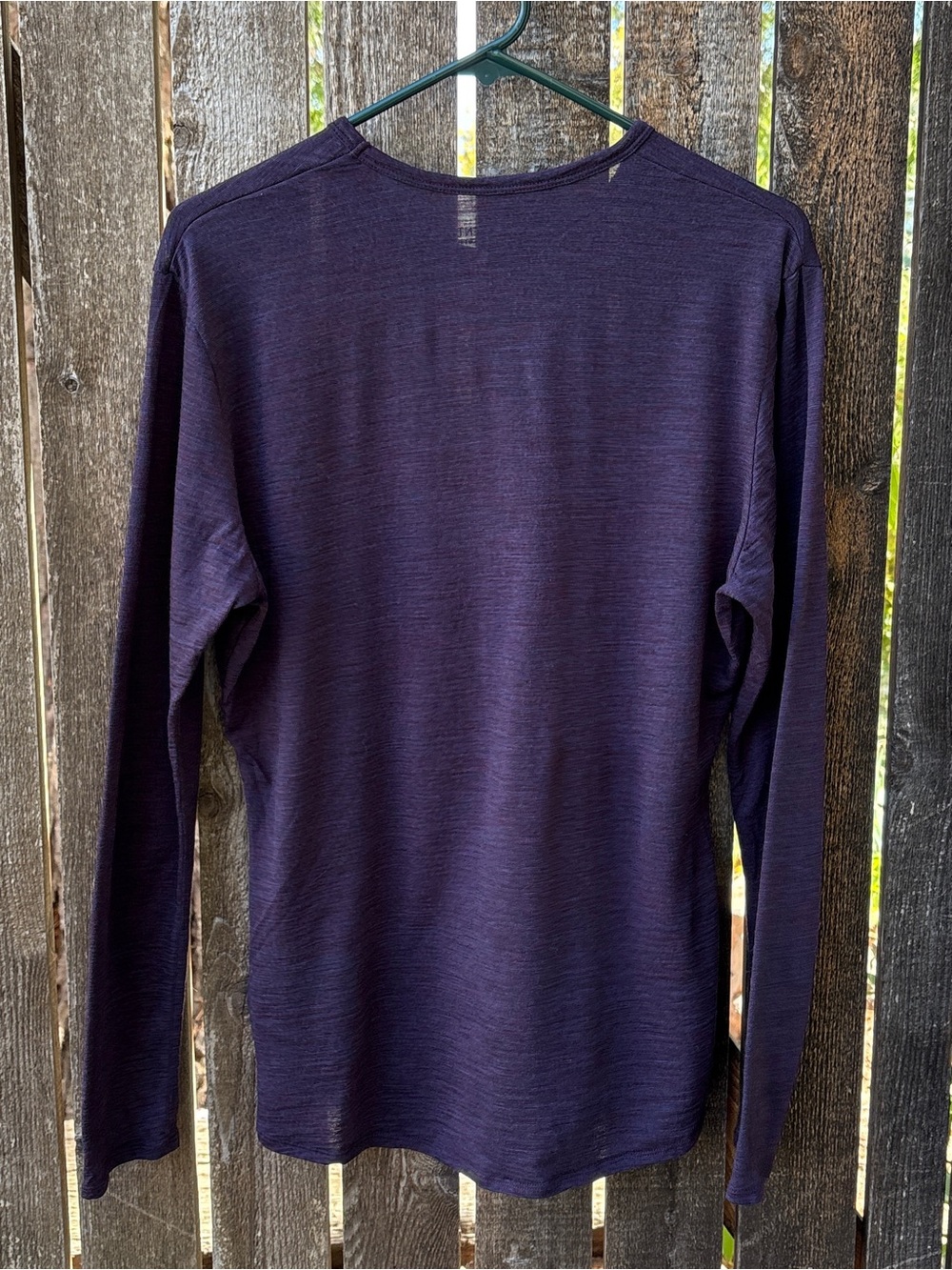 Seg'ments Wm's 100% Merino Wool Base Layer Top In Purple Heather Sz L - Picture 2 of 11